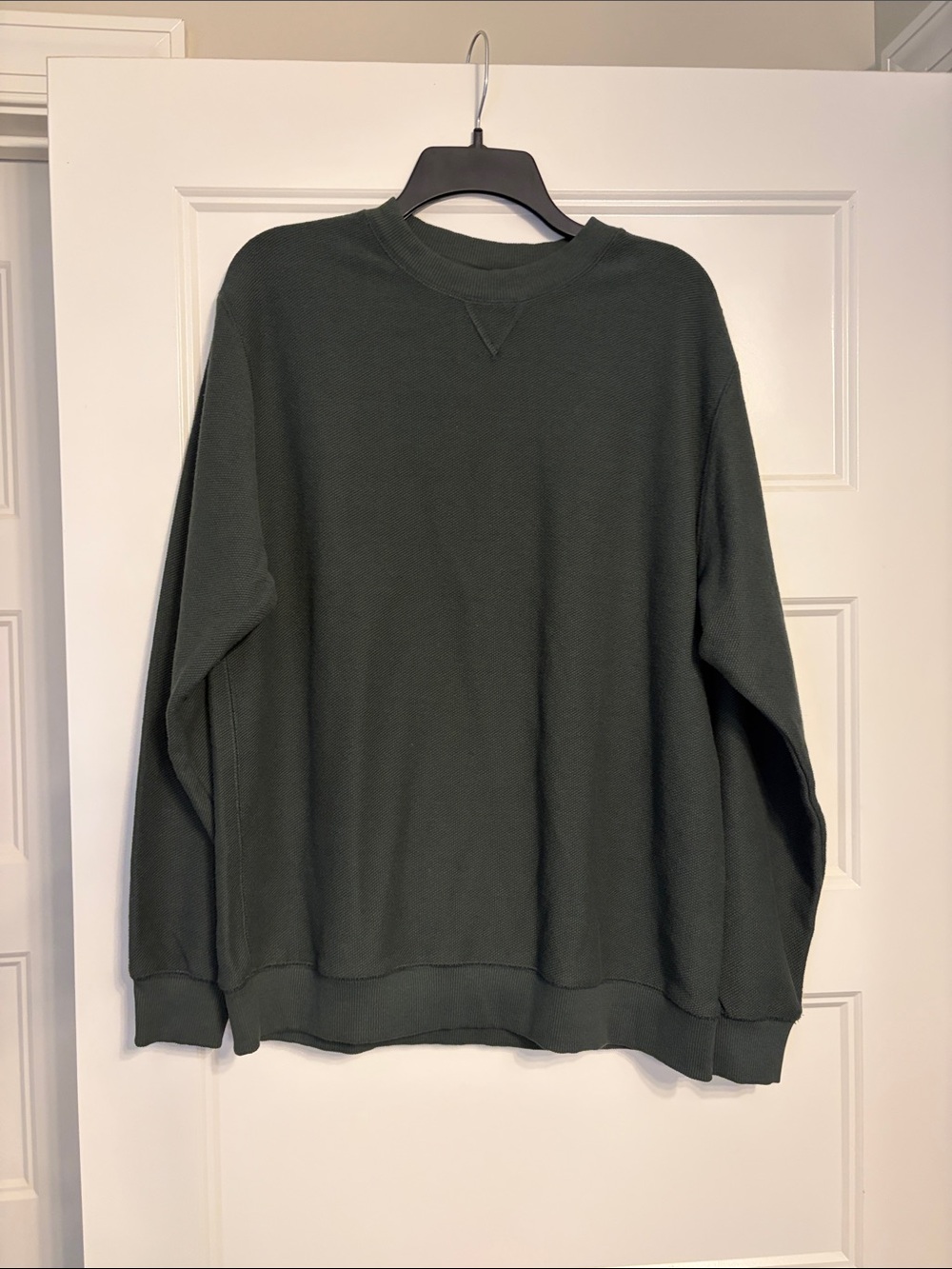 Mens Crewneck Sweater - Dark Olive Green